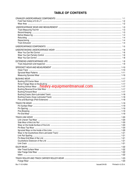  Download Case Crawler Undercarriage & Components Operator Manual (7-10142NA)
