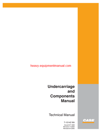 Download Case Crawler Undercarriage & Components Operator Manual (7-10142NA)