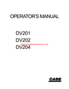 Download Case DV201, DV202, DV204 Vibratory Rollers Operator Manual (6-35950na)