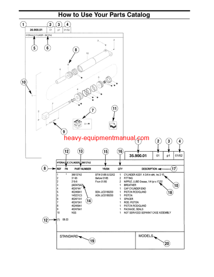  Download Case DV207 Vibratory Roller Tier III Parts Catalog Manual (84547008)