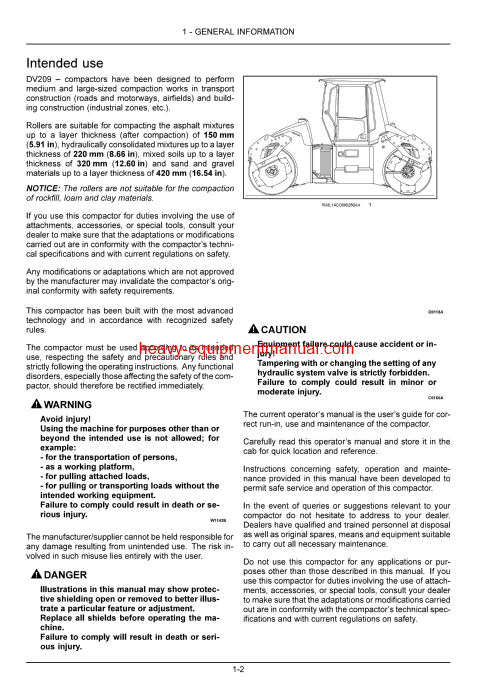 Download Case DV209C, DV210C Tier 4A Vibratory Roller Operator Manual (47772902)