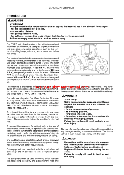 Download Case DV213 Tier 3 Vibratory Roller Operator Manual (47703719)