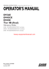 Download Case DV36E, DV45CE, DV45E Tier 4B (final) Vibratory Roller Operator Manual (51674550)