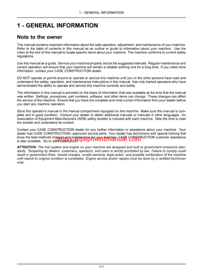 Download Case PT240D Tier 4B (final) Pneumatic Tire Compactor Operator Manual (51675506)