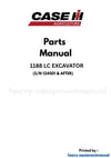 Case Poclain 1188 LC Excavator Parts Manual