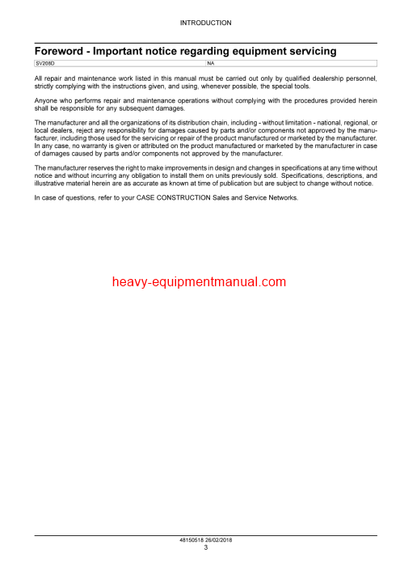 Download Case DV23CD, DV26CD Combination Vibratory Roller, DV23D, DV26D Double Drum Vibratory Roller - Tier 4B (final) Service Manual (51584574)