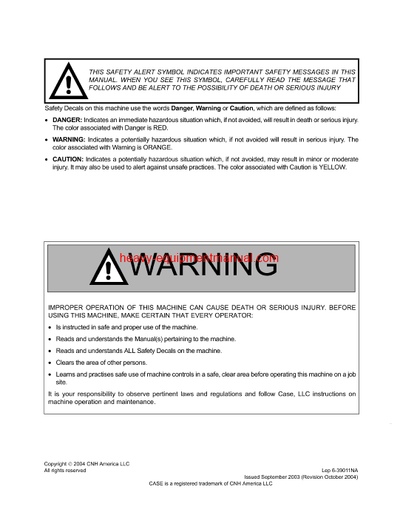 Download Case SV208, SV210, SV212, SV216 Tier 2 Vibratory Rollers Operator Manual (6-39011)