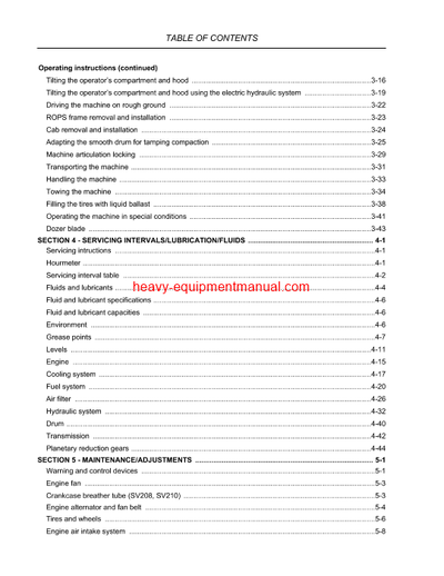 Download Case SV208, SV210, SV212, SV216 Tier 2 Vibratory Rollers Operator Manual (6-39011)