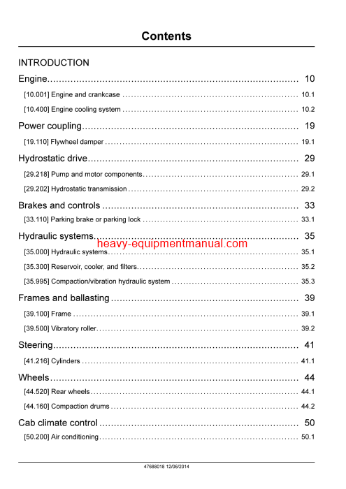 Download Case DV36, DV45 Vibratory Roller, DV45CC Combination Roller Tier 4A (interim) Service Manual (48142070)
