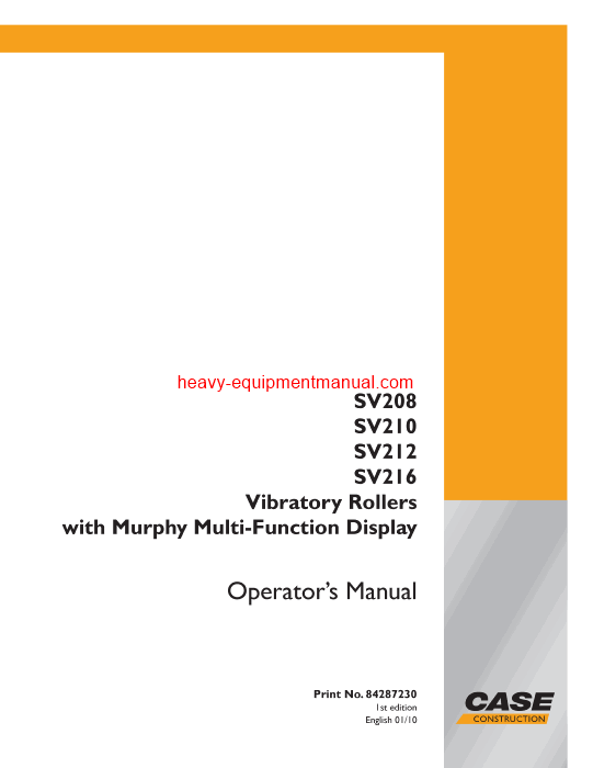 Download Case SV208, SV210, SV212, SV216 WMurphy Display Operator Manual (84287230)