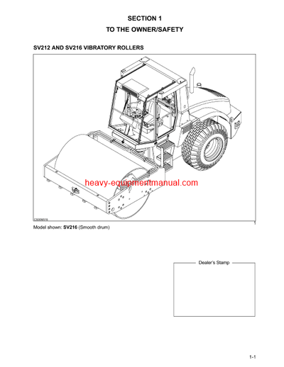 Download Case SV212 SV216 Vibratory Rollers Operator Manual (6-28740NA)