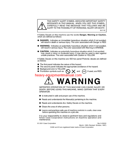 Download Case Utility 310D Crawler Serial # 3012301 and after Operator Manual (9-294)