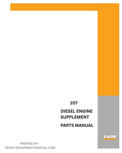 Case 207 Diesel Engine Supplement Parts Manual
