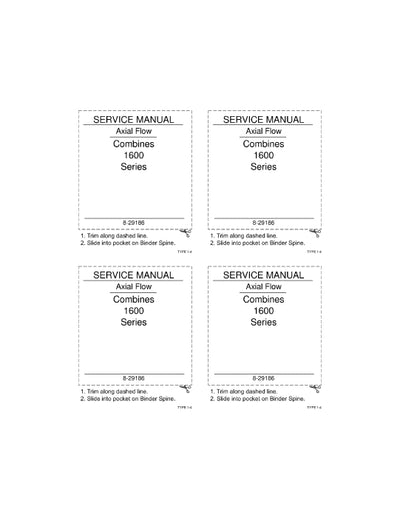 Case IH 1600, 1620, 1640, 1660, 1680, 1688 (1600 Series) Combine Service Manual 8-29186