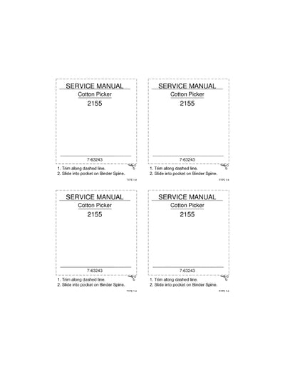 Case IH 2155 Cotton Picker Service Manual 7-63243
