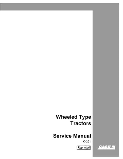 Case IH 350 C,D,L,R,S,V Wheeled Tractor Service Manual C-201