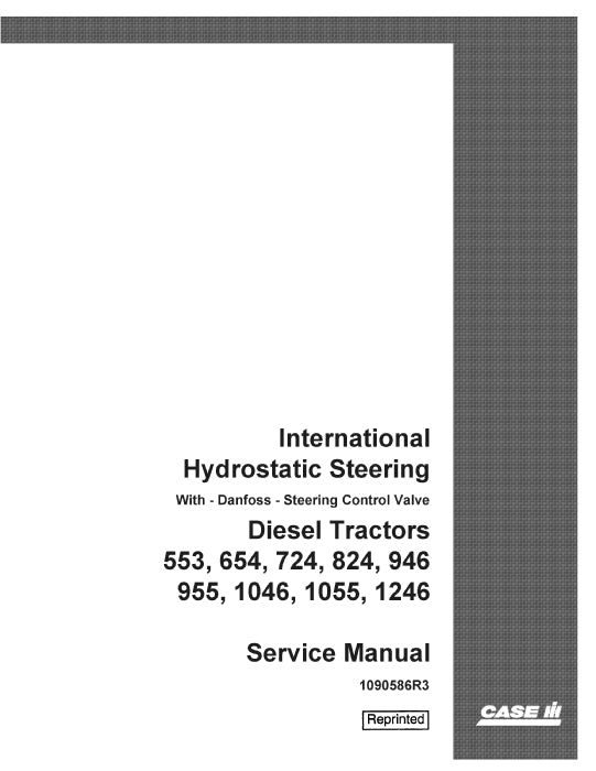 Case IH 553 International Harvester Tractor Hydrostatic Steering Service Manual 1090586R3 Download PDF