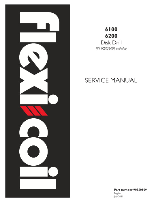 Case IH 6100, 6200 Disk Drill Service Manual 90350609