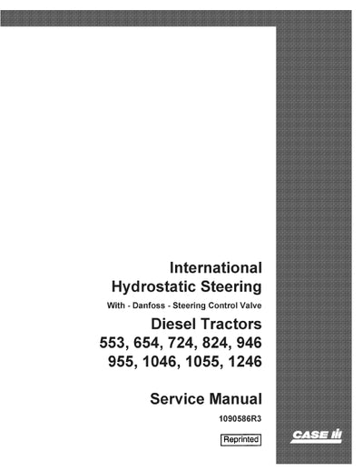 Case IH 824 International Harvester Tractor Hydrostatic Steering Service Manual 1090586R3
