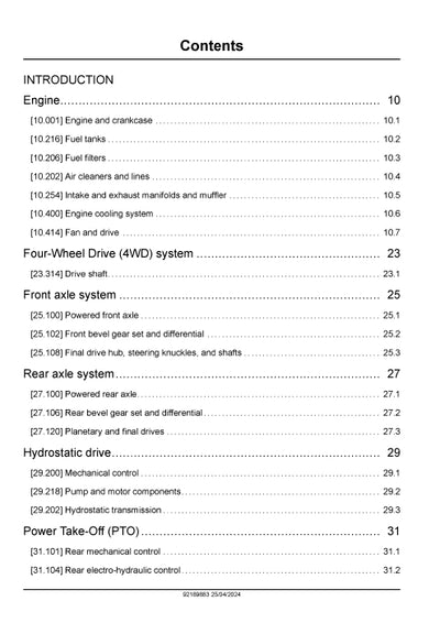 Case IH Farmall 25SC Tractor Service Repair Manual 92189883