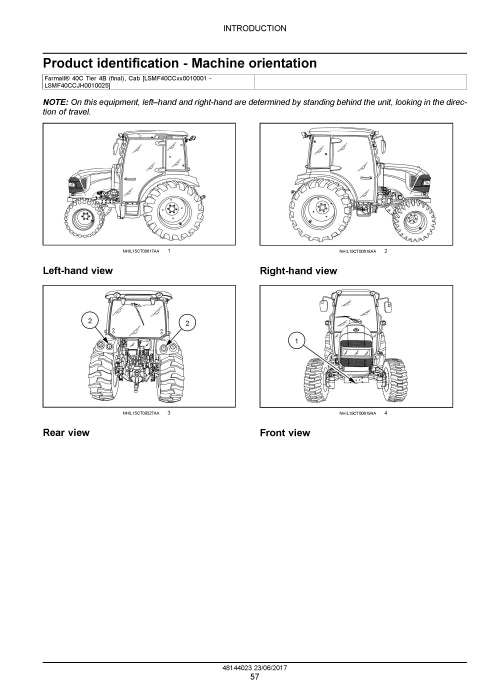 Case IH Farmall 35C, 40C Cab-ROPS Tier 4B (final) Compact Tractor Service Manual 48144023
