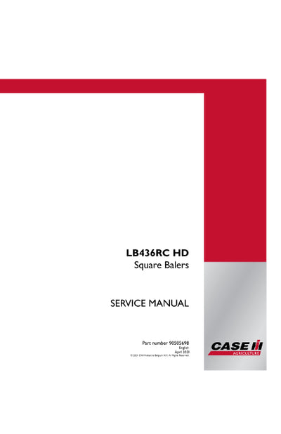 Case IH LB436RC High Density Square Baler Service Manual 90505698