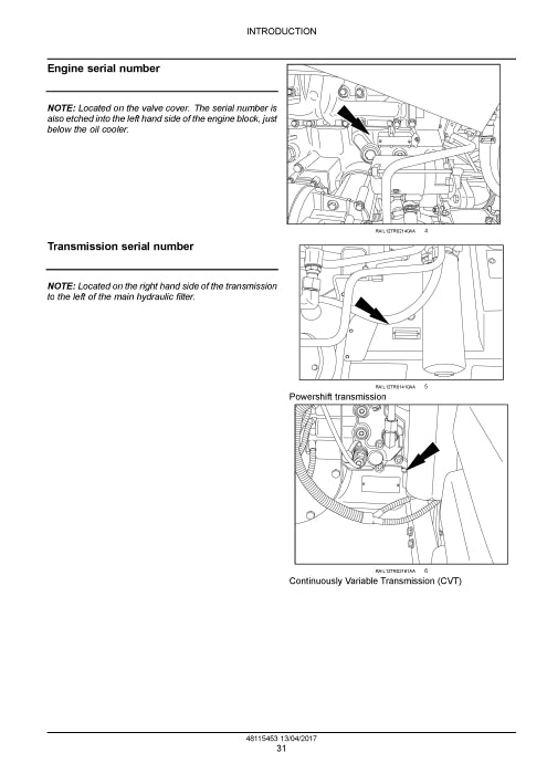 Case IH Magnum 380 CVT - PST Tier 4B Tractor Service Manual 48115455