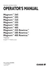 Case IH Magnum 405 Tractor Operator Manual 92236820