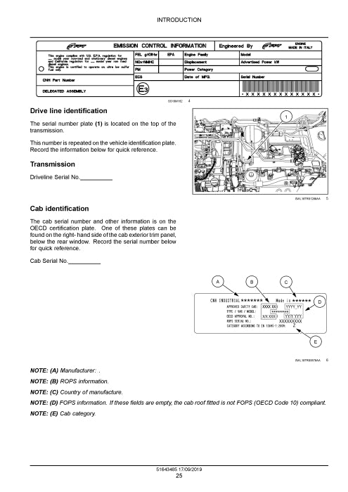 Case IH Optum 270 CVX Drive Tier 4B (final) Tractor Service Manual 51643485