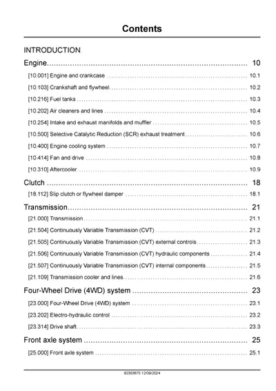 Case IH Optum 300 CVX AFS Connect Tractor Service Repair Manual 92303675