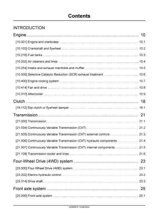 Case IH Optum 340 CVX AFS Connect Tractor Service Repair Manual 92303675