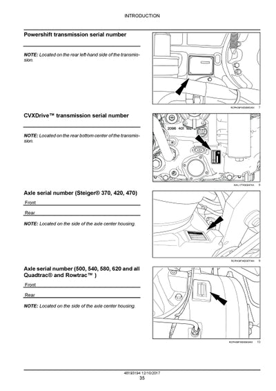  Case IH Rowtrac 470 Tier 4B (Final) Tractor Service Manual 48193194