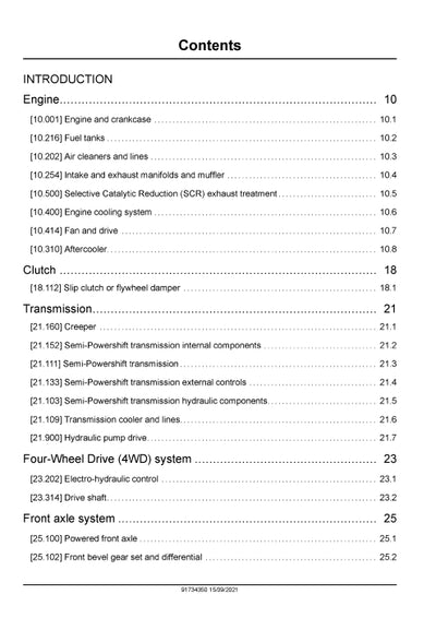 Case IH Vestrum 110 CVX Active Drive 4 Tractor Service Manual 91734350