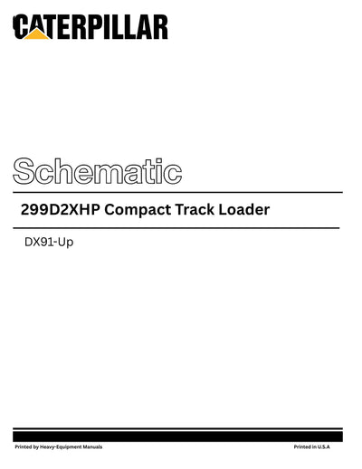 Caterpillar 299D2XHP Compact Track Loader Schematic Manual