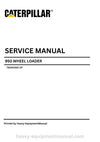 Caterpillar 950 Wheel Loader Service Manual (TN200001-UP) PDF Download