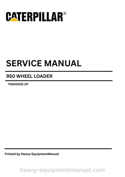 Caterpillar 950 Wheel Loader Service Manual (TN200001-UP) PDF Download