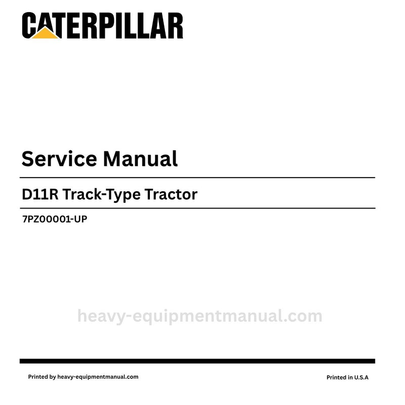 Caterpillar D11R Track-Type Tractor Service Repair Manual (SN 7PZ00001-UP) PDF