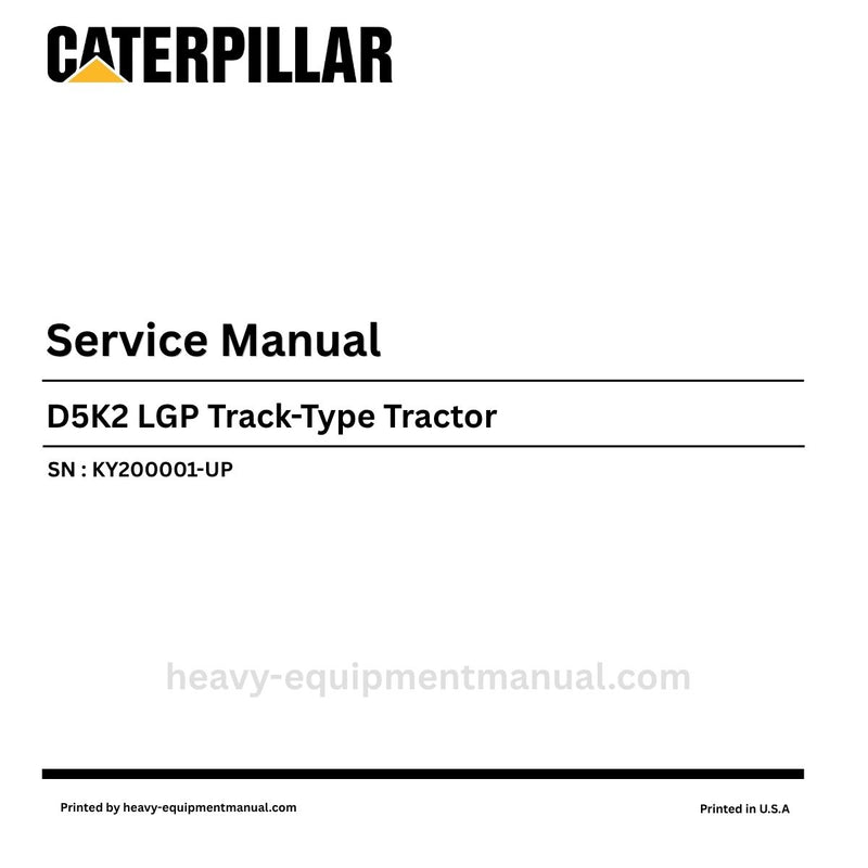 Caterpillar D5K2 LGP Track-Type Tractor (SN: KY200001-UP) Service Manual - PDF Download
