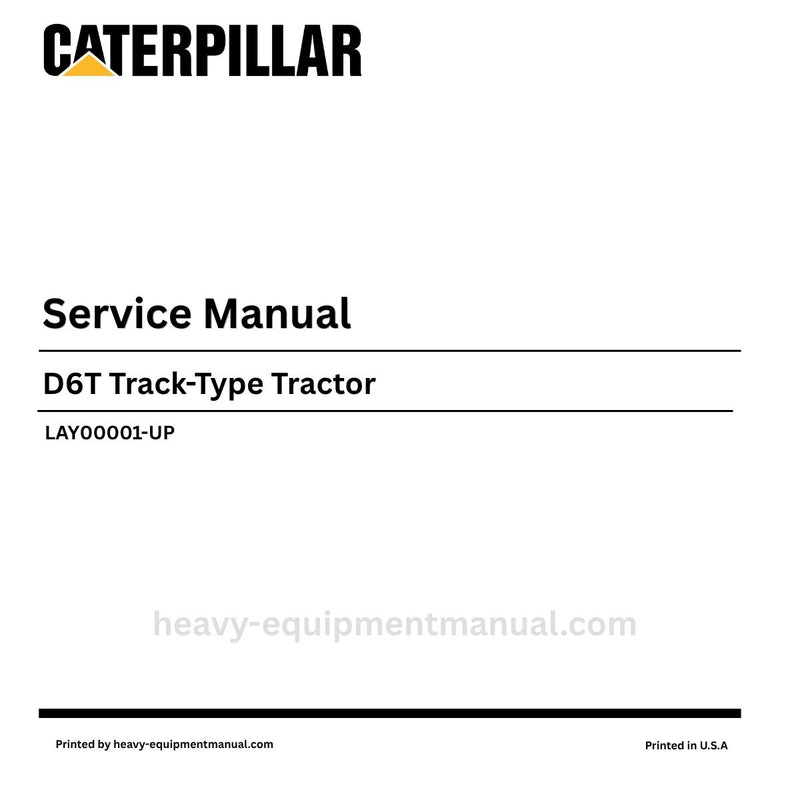 Caterpillar D6T Track-Type Tractor Service Repair Manual (SN LAY00001-UP) PDF