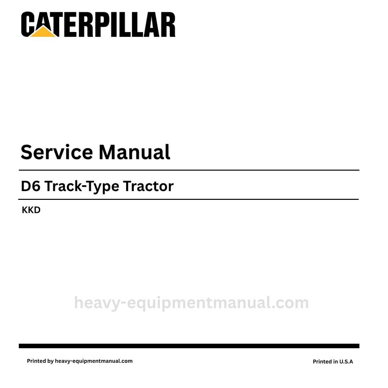 Caterpillar D6 Track-Type Tractor Service Repair Manual (SN KKD) PDF