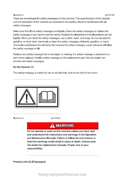 Caterpillar TH1255 Telehandler PDF Operation & Maintenance Manual Download ZH600001-UP 