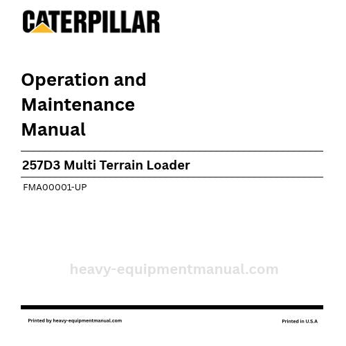 Caterpillar 257D3 Multi Terrain Loader Operation & Maintenance Manual (FMA00001-UP) PDF