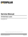Caterpillar 270 Skid Steer Loader Service Manual (6L500001-UP) PDF Download