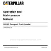 Caterpillar 285 XE Compact Track Loader Operation & Maintenance Manual (2X300001-UP) PDF