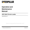 Caterpillar 287C Multi Terrain Loader Operation & Maintenance Manual (MAS00001-UP) PDF