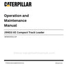 Caterpillar 299D3 XE Compact Track Loader Operation & Maintenance Manual (BX900001-UP) PDF