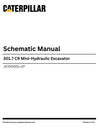 Caterpillar 301.7 CR Mini-Hydraulic Excavator Complete Schematic Manual JX700001-UP