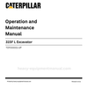 Caterpillar 315F L Excavator Operation & Maintenance Manual (TDY00001-UP) PDF