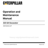 Caterpillar 323 GX Excavator Operation & Maintenance Manual (XEF00001-UP) PDF