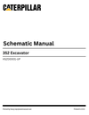 Caterpillar 352 Excavator Complete Schematic Manual HSZ00001-UP